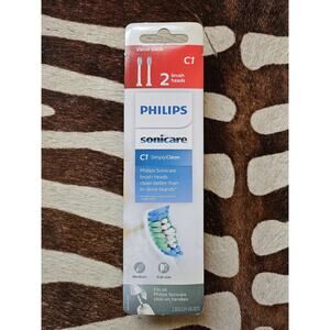 Philips Sonicare C1 Simply Clean 2 Replacement Brush Heads HX6012/04 Extra Soft